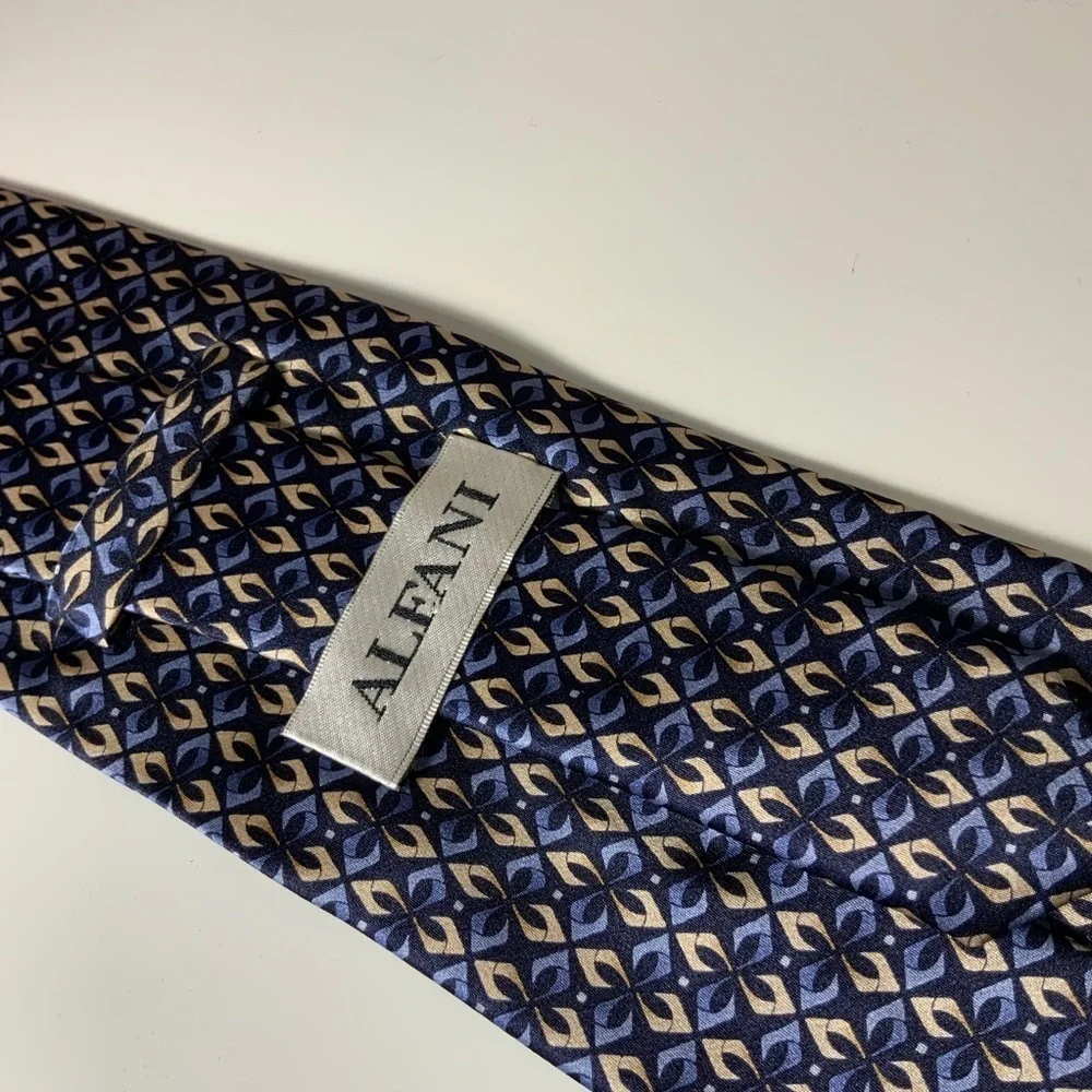Alfani Silk Blue Patterned Men's Tie